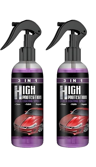 3 in 1 High Protection Quick Car Ceramic Coating Spray - Car Wax Polish Spray (Pack of 1)